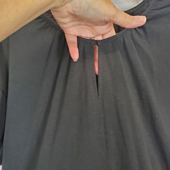 Seven7 Black Tiered Cottagecore Dress Sz 1X Ruffle Pleated Stretchy Pockets NWT - Picture 11 of 16